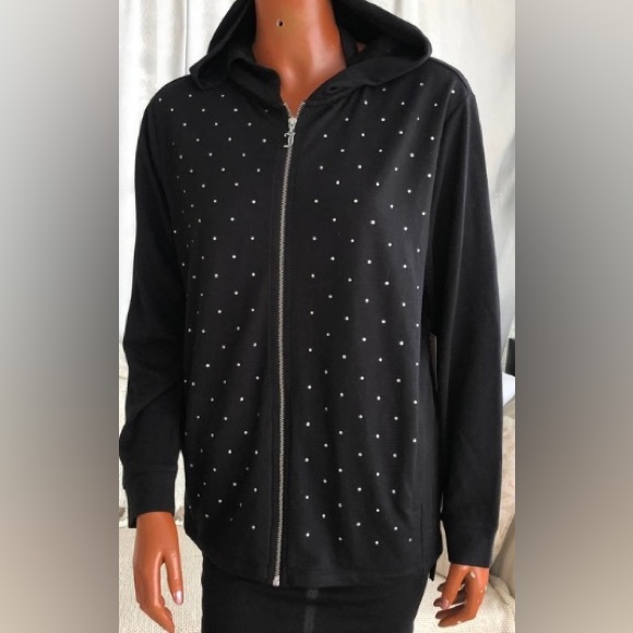 JUICY COUTURE black rhinestone Jacket Women's - Picture 1 of 5